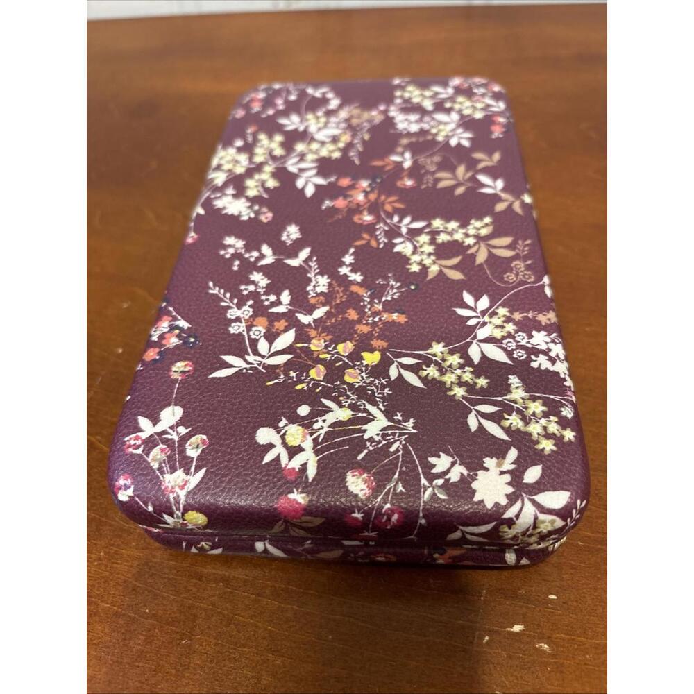 Vintage Women’s Wallet Purse Box Floral Print Card, Checkbook & Money Holder - Picture 10 of 13